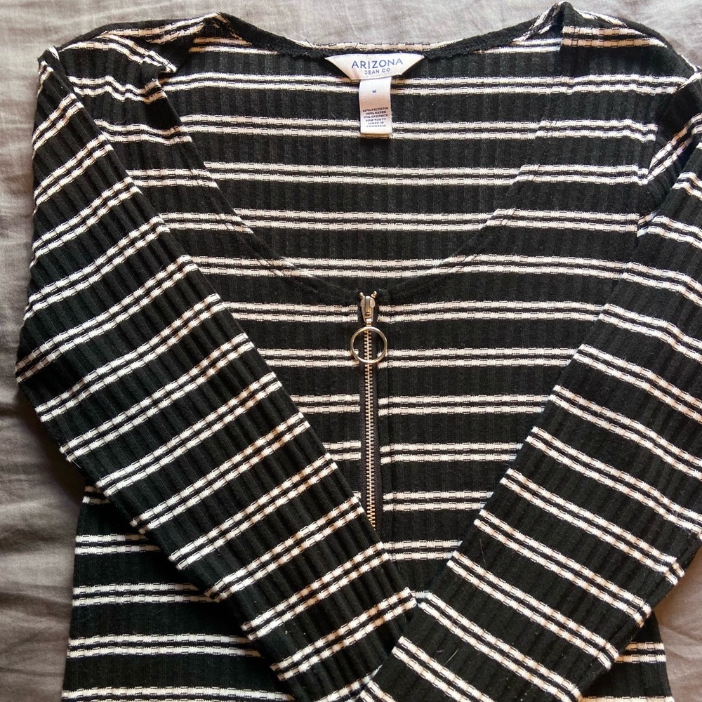 Fitted stripped long sleeve